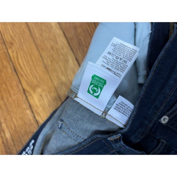 J. Crew Womens '03 Slim Jeans Sz 32 Blue Dark Wash Stretch Denim Pants RE-03-IDG - Picture 5 of 9